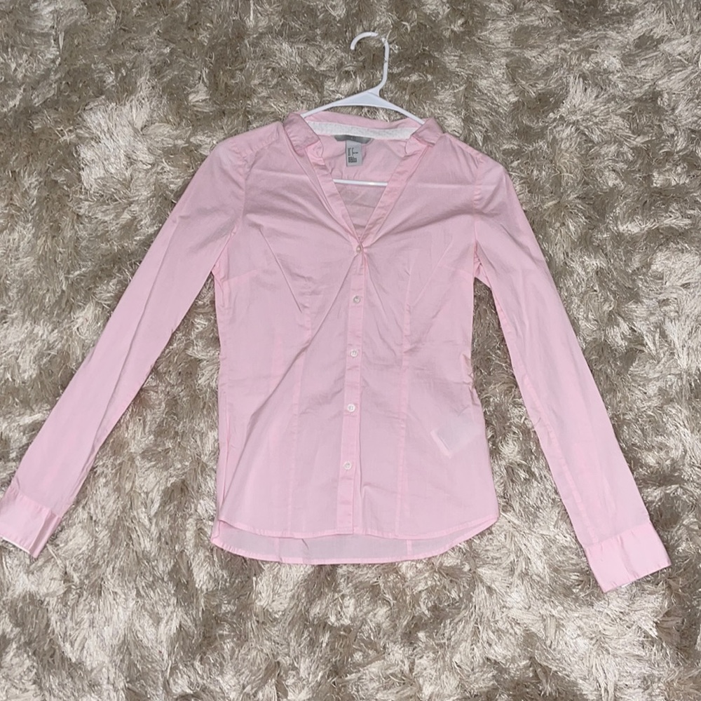 H&M womens button down in light pink